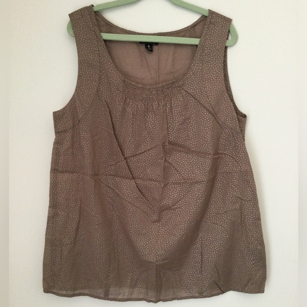 Mossimo taupe tan tank top, size S